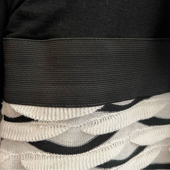 Kay Unger Neck tie Midi Black & White pencil Dress Size 8 women (one-piece) - Picture 14 of 16